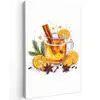 Warm - Thee - Oranje - Kaneel Tuinposter op houten frame 2 cm dik middel -3d