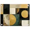 Abstract - Goud - Brons - Vormen - Geometrisch tuinposter los doek klein -3d