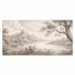 Landschap - Bergen - Meer - Natuur Muismat XXL klein -3d_leeg