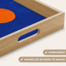Vorm - Rond - Minimalistisch - Blauw Dienblad Rechthoek middel -USP_HandgreepNL