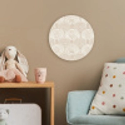 Golven - Structuur - Beige Wandcirkel kunststof plaat 5mm dik klein 188 -tsfeer1_kind