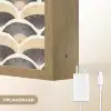 Waaier - Patroon - Zwart - Beige Light Box met batterij (Wandlamp) middel 907 -USP_websiteoplaadbaarNL