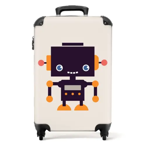 Paarse pixel Koffer - NBS - Handbagage middel -productfoto_recht