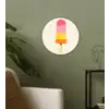 Waterijsje - Retro - Stokje - Roze Wandcirkel kunststof plaat 5mm dik klein -sfeer3