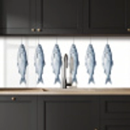Vissen - Illustratie - Delfts - Blauw keuken achterwand 2 middel -sfeer1