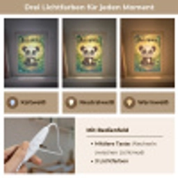 Panda - Bamboebos - Groen Light Box met kabel (Kinderlampje) klein -USP_lichtkleurDE