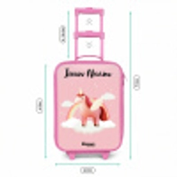Eenhoorn - Vleugels - Roze - Regenboog Kinderkoffer - Roze klein -productfoto_formaten