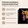Schotse Hooglander - Graffiti - Kleurrijk - Bloem - Dieren Inductie beschermer vinyl 3mm middel -usfeer2_FR