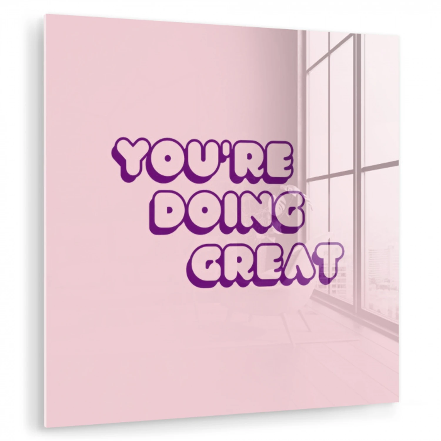 You're doing great - Roze - Bubble letters plexiglas 5mm klein -zzzproduct_nieuw