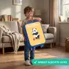 Panda - Step - Geel Kinderkoffer - Blauw klein -sfeer2_NL