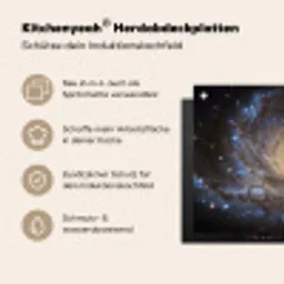 Kosmos - Sterrenstelsel - Donker Inductie beschemer met haakjes klein -ky-usp-de