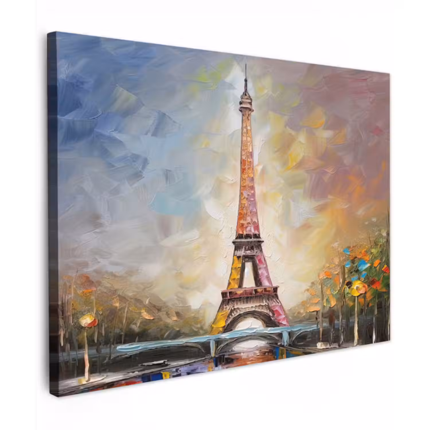 Canvas schilderij - Eiffeltoren - Schilderij - Olieverf - Parijs