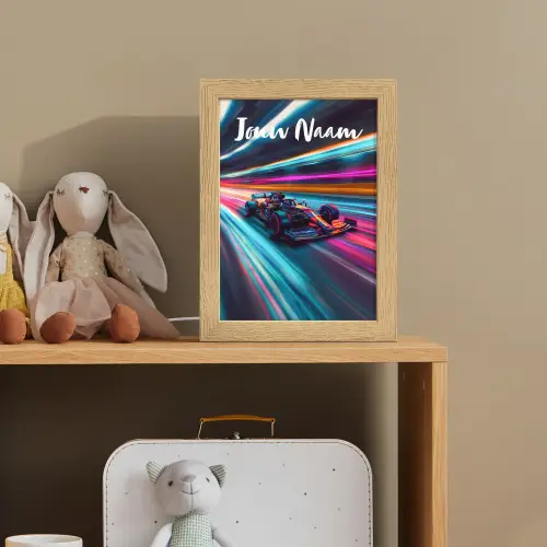 Formule 1 - Auto - Race - Jongens - Kleurrijk Light Box met kabel (Kinderlampje) klein -sfeer2_kind