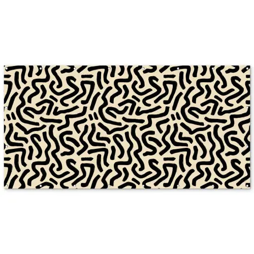 Abstract - Lijnen - Zwart Balkonbeschermer Duitsland klein 596 -zz_3d