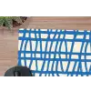 Ruitpatroon - Blauw - Crème muismat rubber klein 262 -closeup