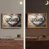 Home - Hart - Houtlook - Liefde Light Box met batterij (Wandlamp) middel -sfeer3