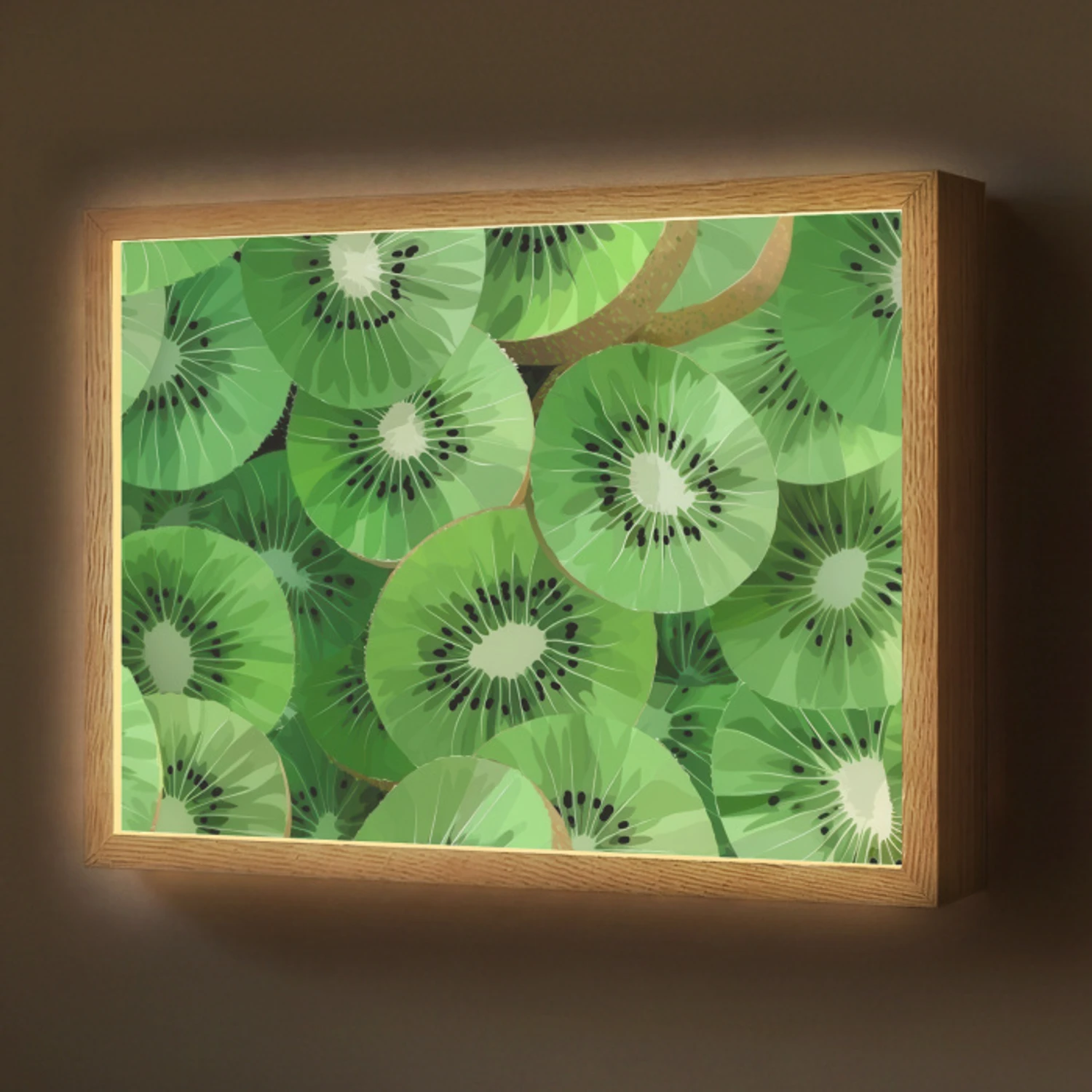 Kiwi - Groen - Pitten Light Box met batterij (Wandlamp) middel -z3d_website