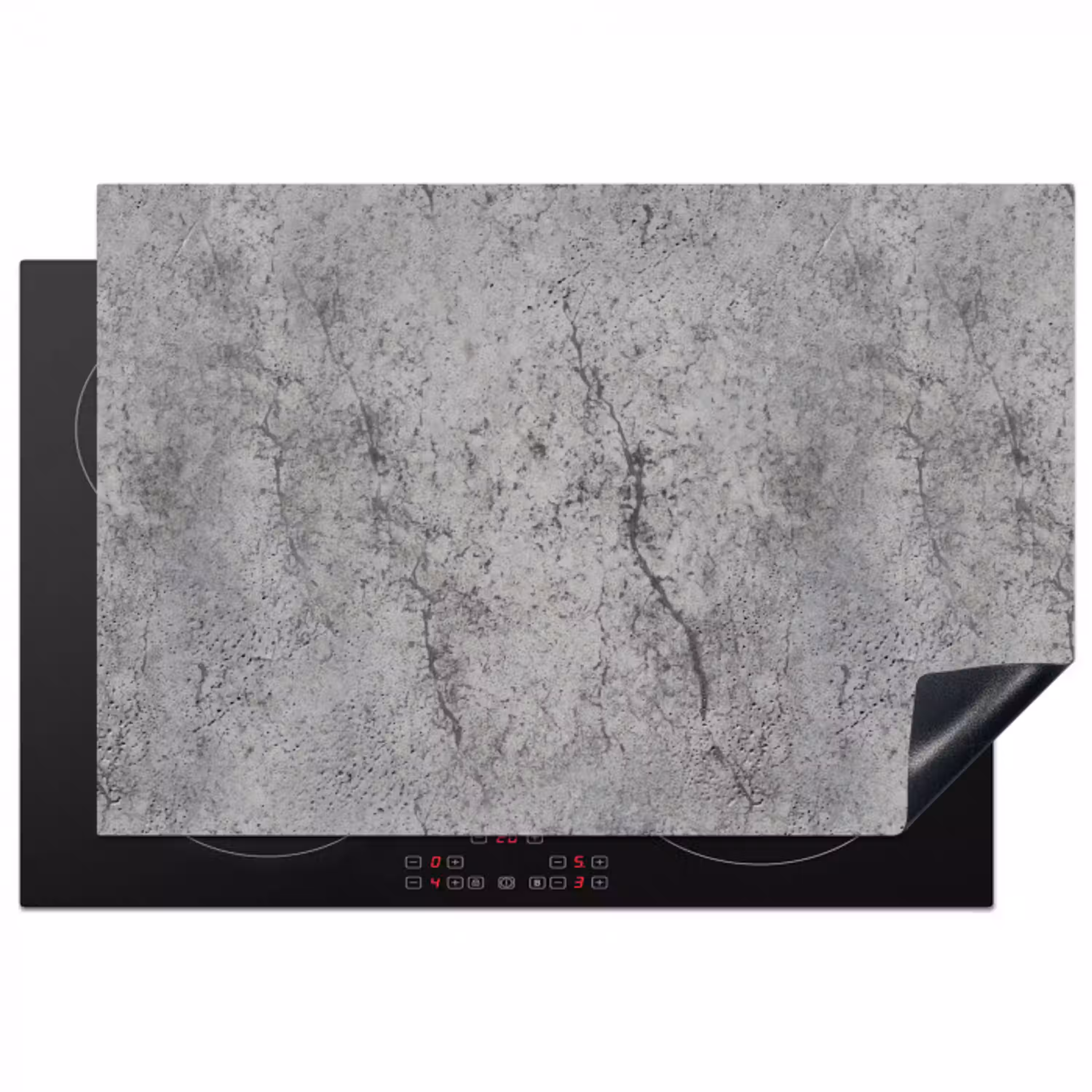 Beton - Muur - Industrieel - Patronen Inductie beschermer vinyl 3mm klein 276 -3d