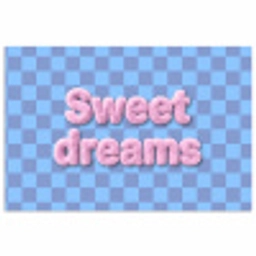 Sweet dreams - Vierkanten - Roze - Blauw poster papier klein -3d