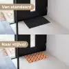 Geometrisch - Retro - Oranje Deurmat klein 898 -voor-na_NL