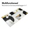 Goud - Rechthoeken - Cirkels - Abstract Muismat XXL klein -sfeer4