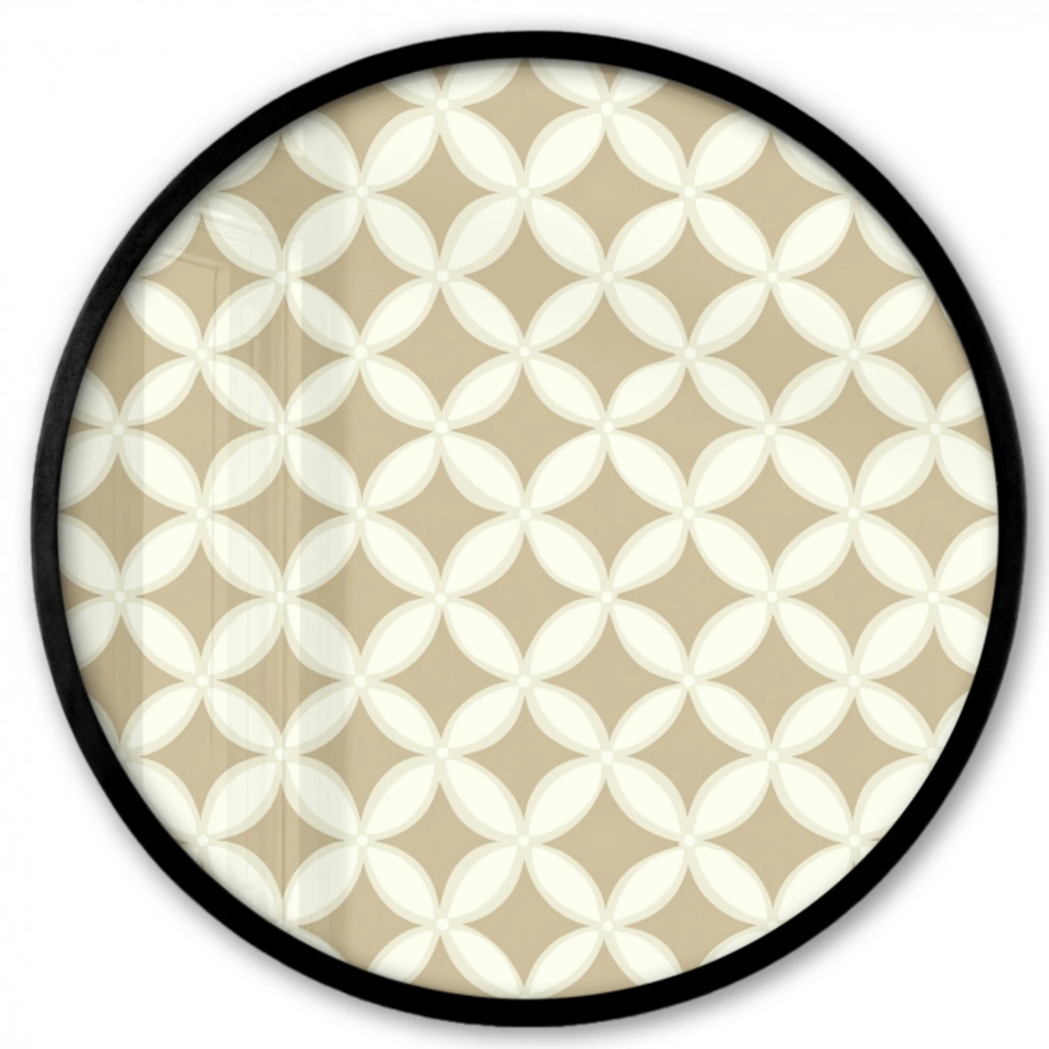 Symmetrisch - Motief - Beige Fotolijst rond zonder passe partout klein 856 -3d
