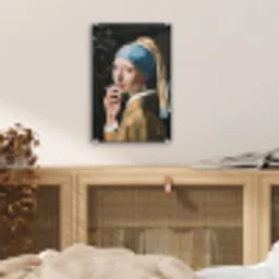 Meisje met de parel - Johannes Vermeer - Sigaretten plexiglas 5mm klein -sfeer4