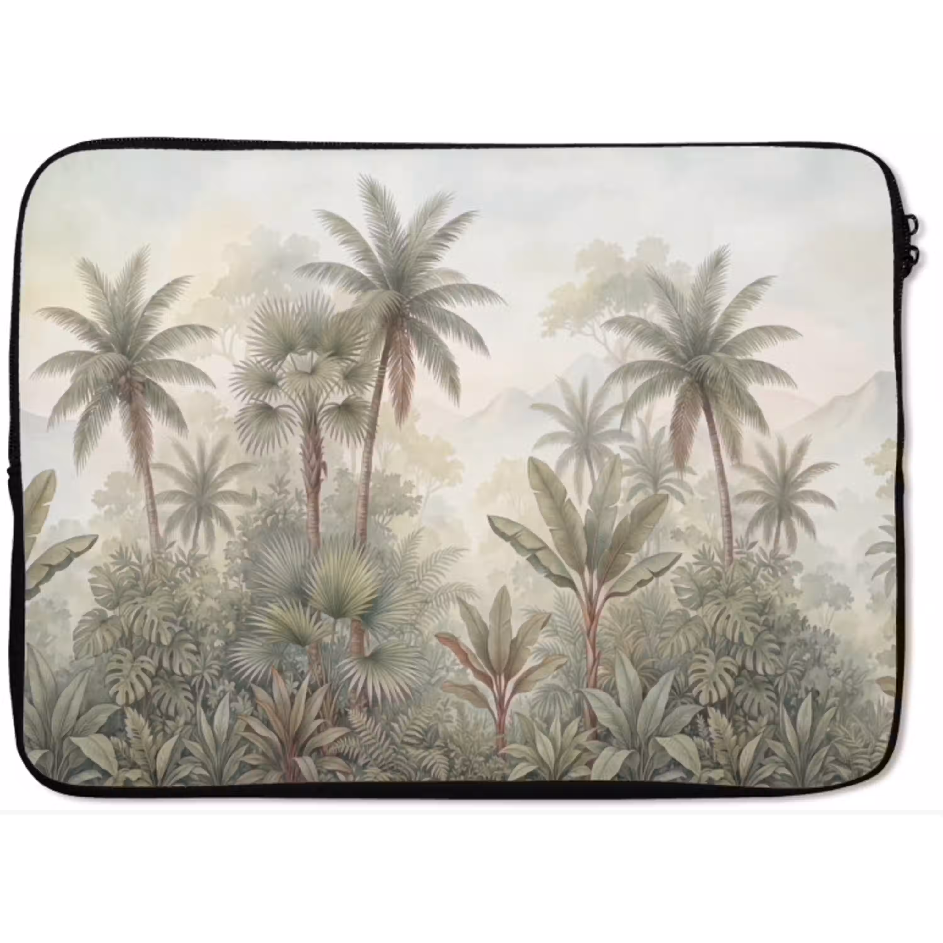 Natuur - Tropisch bos - Landschap - Aquarel - Groen laptophoes neopreen klein -zkaufland3dotto