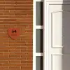 Roestbruin met stippen - Modern Naambord Organisch middel -sfeer3