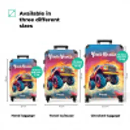 Roze Monstertruck Vliegt over het Asfalt NBS - Handbagage koffer - Kinderen Unisex middel zzzzzzVergelijking_3EN