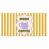 More coffee - Geel - Paars - Strepen - Mok Muismat XXL klein -3d_leeg