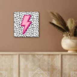 Bliksem - Roze - Stippen aluminium wit klein -sfeer4