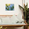 Bloemetjes - Blauw - Vergeet mij nietjes tuinposter los doek klein -sfeer7