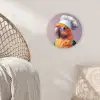 Papegaai - Koksmuts - Nieuwsgierig - Vogel Wandcirkel plexiglas klein -sfeer5