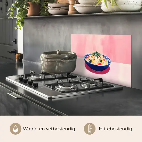 Rijst - Illustratie - Kom - Groente keuken achterwand spatscherm klein -usp_NL