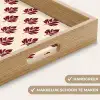 Botanisch - Patroon - Bordeaux Dienblad Rechthoek middel 911 -USP_HandgreepNL