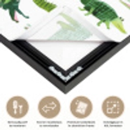 krokodillen - Speels - Groen Textielframe zwart klein 947 -USP_closeupNL
