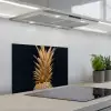 Ananas - Goud - Verf - Zwart - Fruit - Luxe keuken achterwand spatscherm klein -3d_schuin
