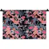 Zomer - Vlinder - Zwart - Roze Wandkleed katoen klein 269 -zz3d