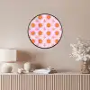 Zon - Patroon - Roze Fotolijst rond zonder passe partout klein 856 -sfeer3