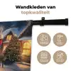 Kerstman - Dorp - Hert - Donker Wandkleed katoen klein -sfeer2
