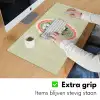 Bloemen - Illustratie - Geruit - Groen Muismat XXL klein -sfeer3