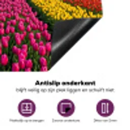 Tulpen - Holland - Molen - Kleurrijk Inductie beschermer vinyl 3mm middel -zzzzzzz-cc-onderkant