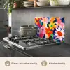 Bloemen - Kleurrijk - Stippen keuken achterwand spatscherm klein -usp_NL