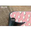 Patroon - Wit - Bliksem - Roze Placemat vinyl groot 368 -closeup