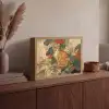 Kat - Sierlijk - Bloemen Light Box met batterij (Wandlamp) middel -sfeer2