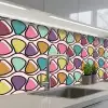 Patroon - Ovaal - Pastel keuken achterwand 2 middel 871 -3d_schuin