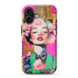 Bloemenkroon - Goud - Vrouw - Portret Toughcase MagSafe Apple iPhone 17 klein -3d
