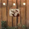 Kerstman - Rendier - Kerst - Christmas tuinposter los doek klein -sfeer1