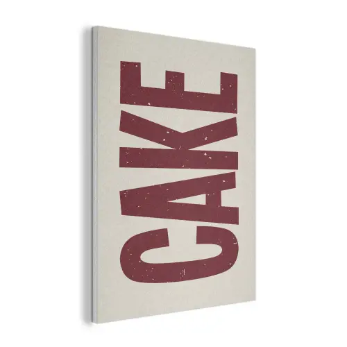 Red - Cake - Decoratie - Eten PET vilt klein -3d